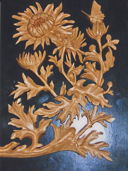 Flower Panel.jpg - "Flower Panel" - by Colin Etherington Lime - 14" by 9.5"